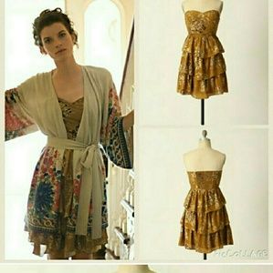 Moulinette soeurs golden lights silk dress 4